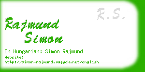 rajmund simon business card